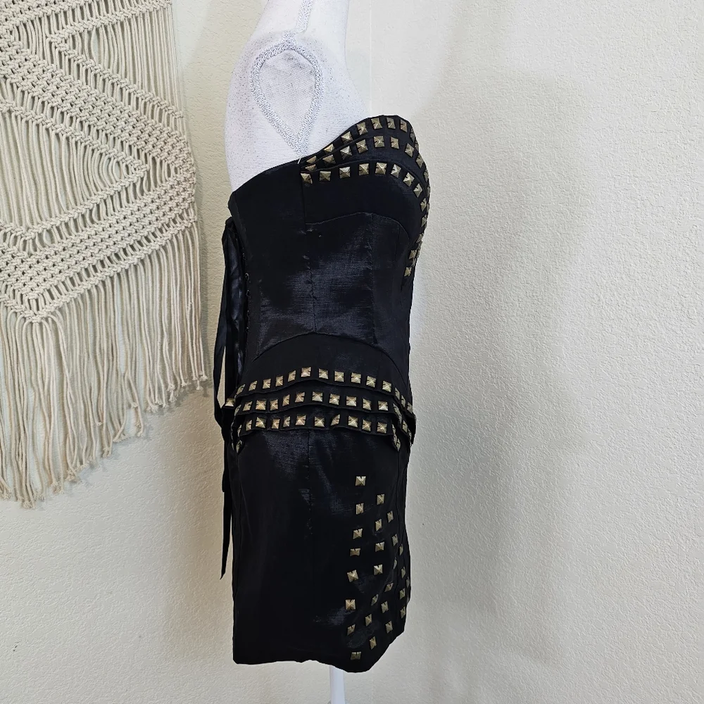 PasCucci Black Corset Dress! Size Large. - Picture 3 of 13